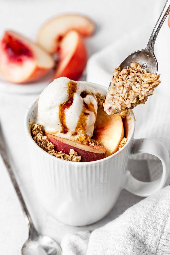 Coffee Cup Peach Cobbler